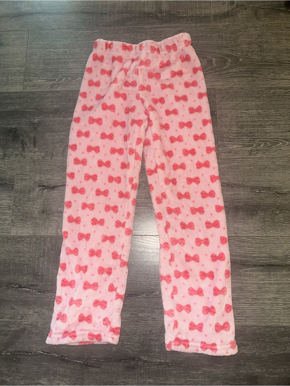 Happy Threads Girls Cozy Pink Bow Print Kids Pajama Pants